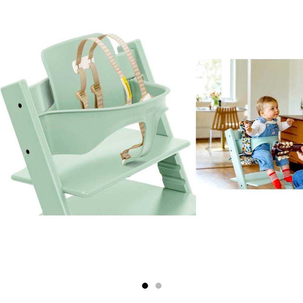 Green High Chair with Safety Harness